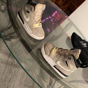 Jordan Kids Cream and Black Sneakers